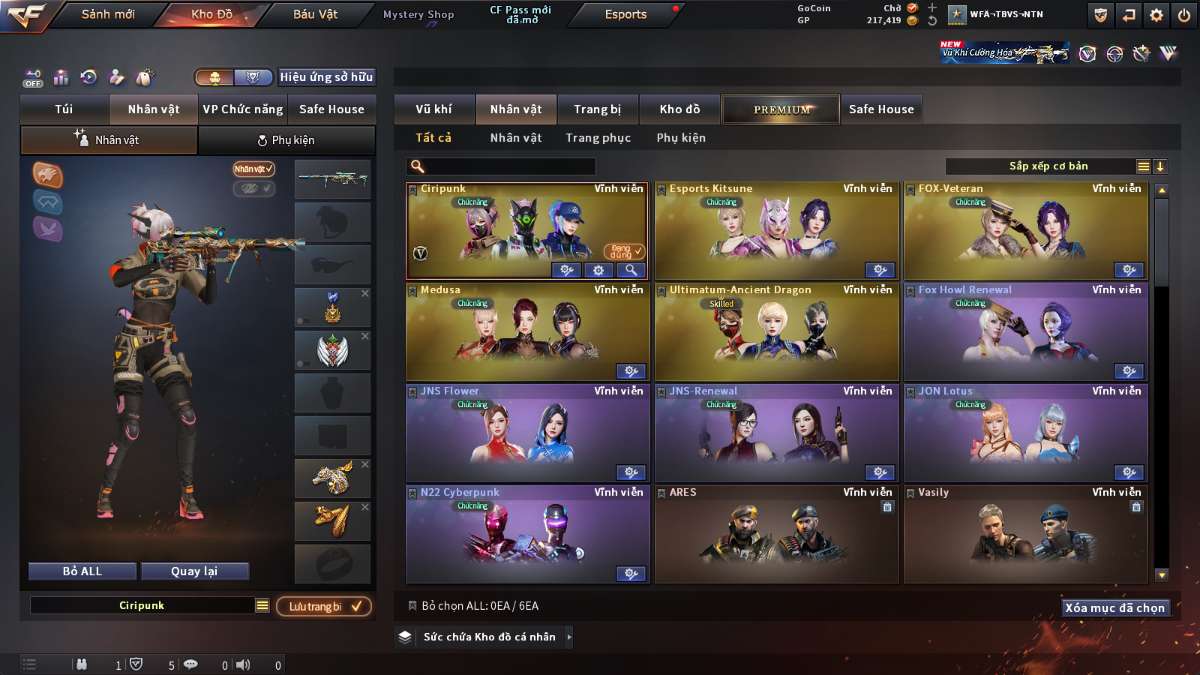 shop acc cf uy tin gia re